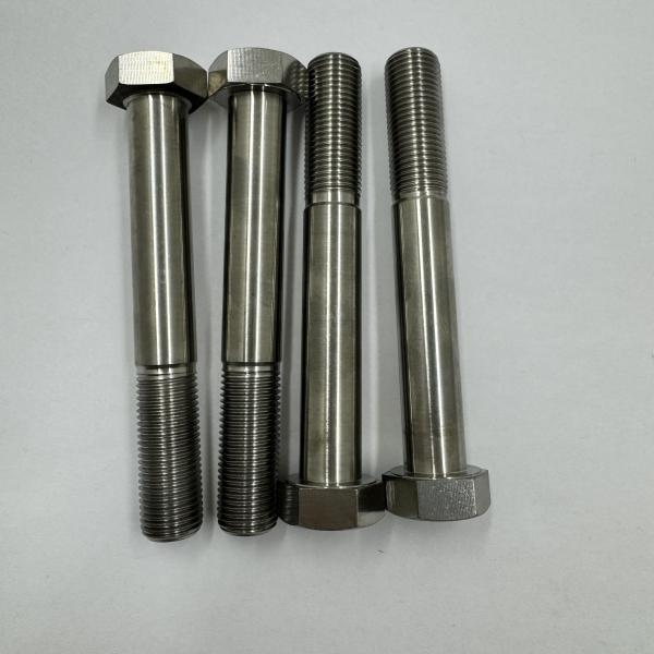 DIN Standard GR5 Titanium Hex Head Bolt 1/2-20 x 4.5  Stud Bolts with Natural Finish 6AL-4V Titanium Alloy