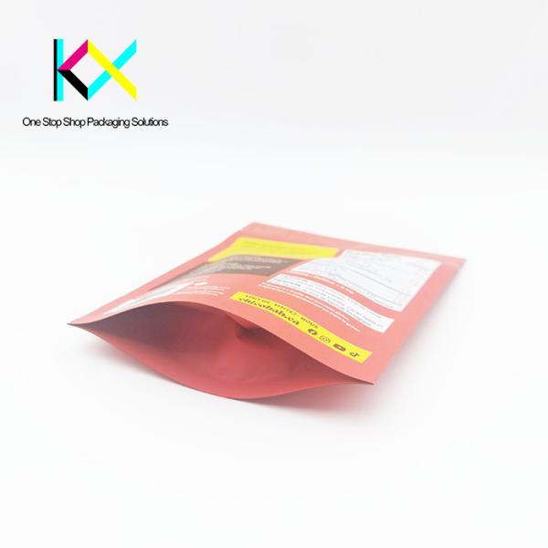 Plastic Matte Heat Seal Packaging Bags 60g Printed Resealable Pouches