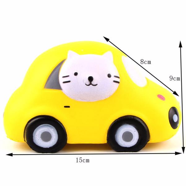 Boys Funny Gift Stress Relieve Kitty Car Educational PU Foam Slow Rising Squishy Toys
