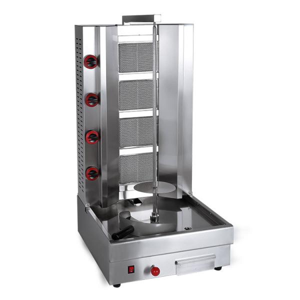 Máquina de Shawarma elétrica comercial com corpo de aço inoxidável e 220-240V de potência