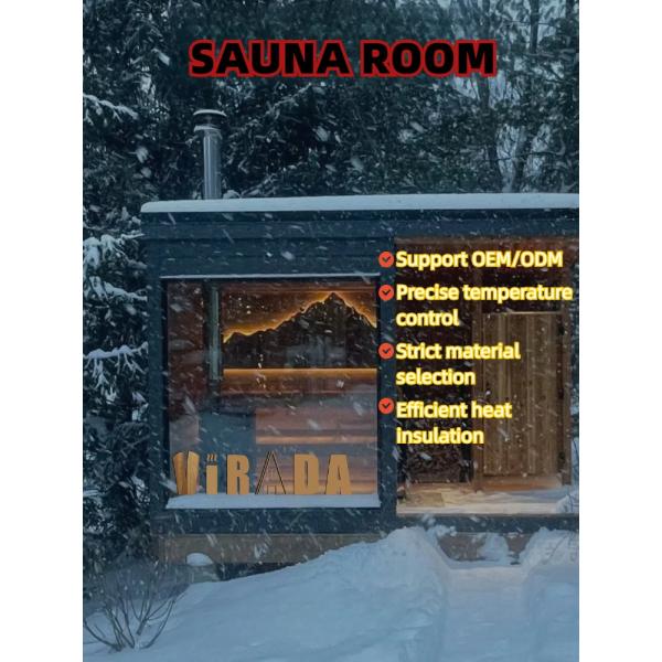 Factory Supply Hemlock 5-6 person Infrared Sauna Room with Computer Control Panel Function
