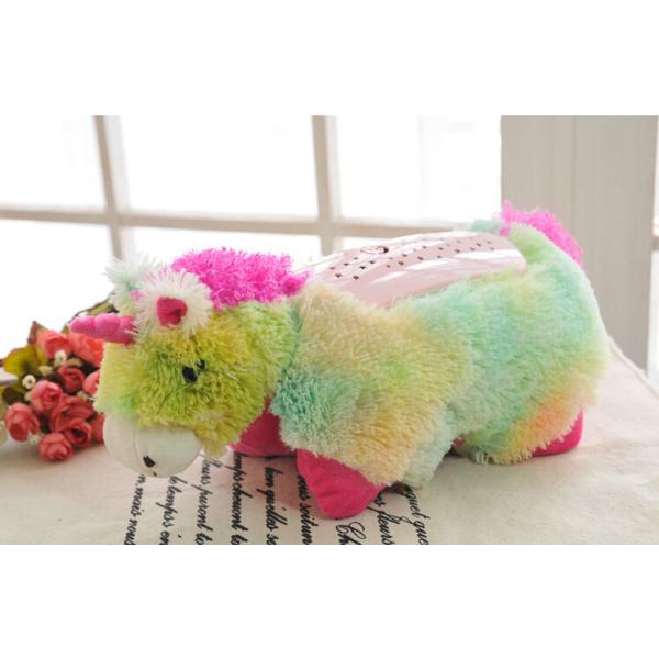 Christmas gift night light animal pillow plush night light pillow music star rotate projector light
