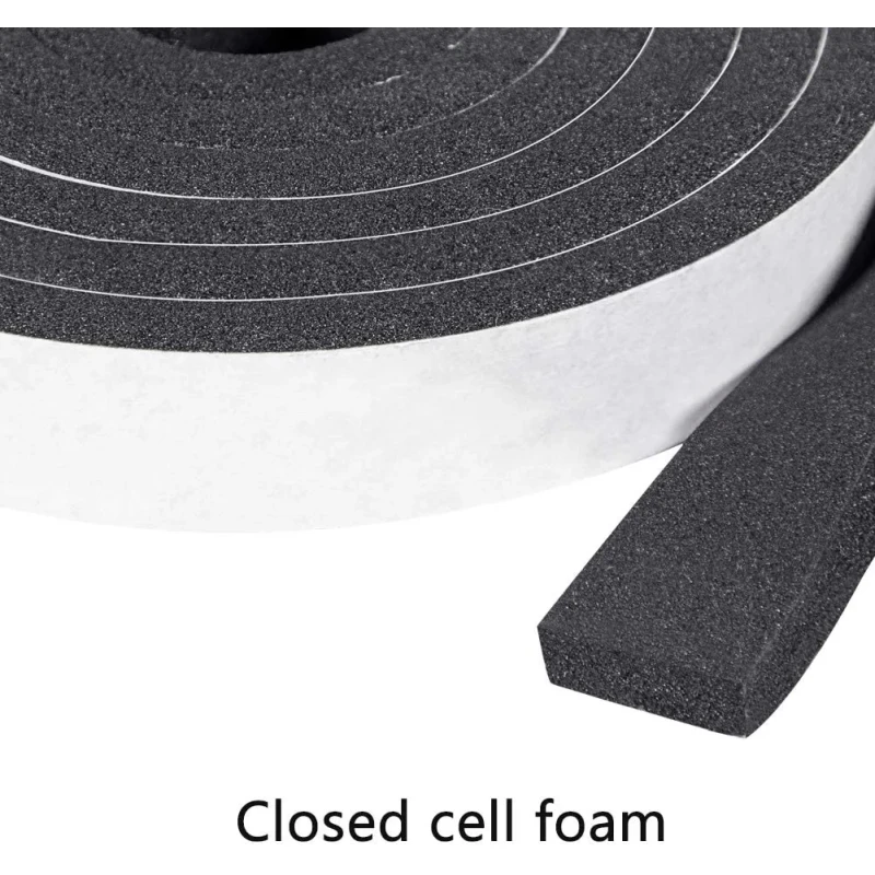 Self-Adhesive EVA Foam Insulation Tape White Weather Stripping Tape for Door Window Draught Excluder Anti-Collisi