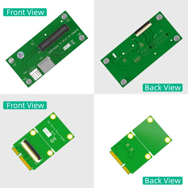 Mini PCI-E to PCI-E Express X4/X8 Riser Card with High Speed FPC Cable Magnetic Pad and Plug and Play