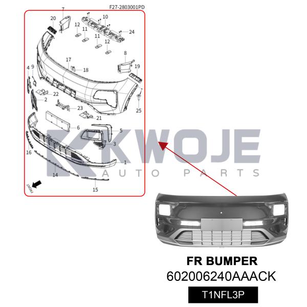 602006240AACK-T1NFL3P Pièces détachées pour voitures