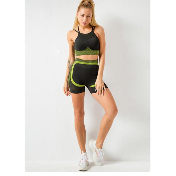 S m l шорты спортзала и бюстгальтер спорт установил сетку сексуального Strappy безшовного набора сексуальную