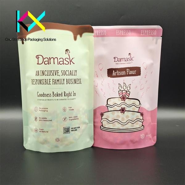 ISO9001 Certified Recyclable Coffee Bags Mylar Stand Up Pouches With Laser Score