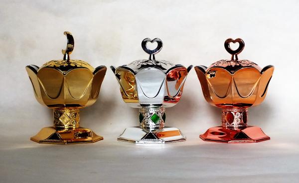 Arab high-grade fine silver goblet octagonal Sugar Bowl