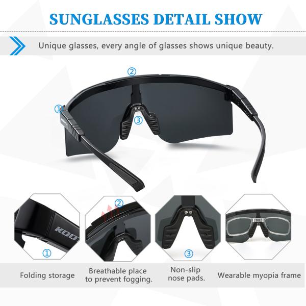 KOOTU Unisex Road Bike Cycling Sunglasses UV400 Anti Sunlight