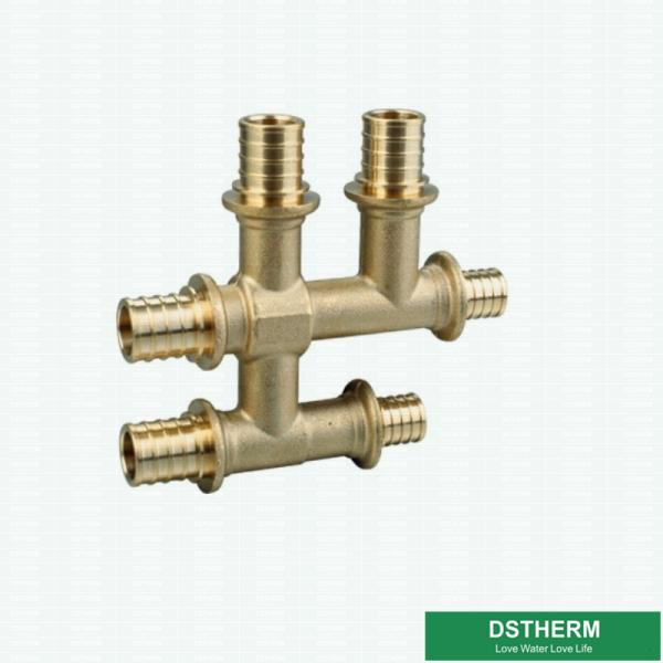 Никель ISO покрыл латунную арматуру PEX для мужчины продел нитку тройник