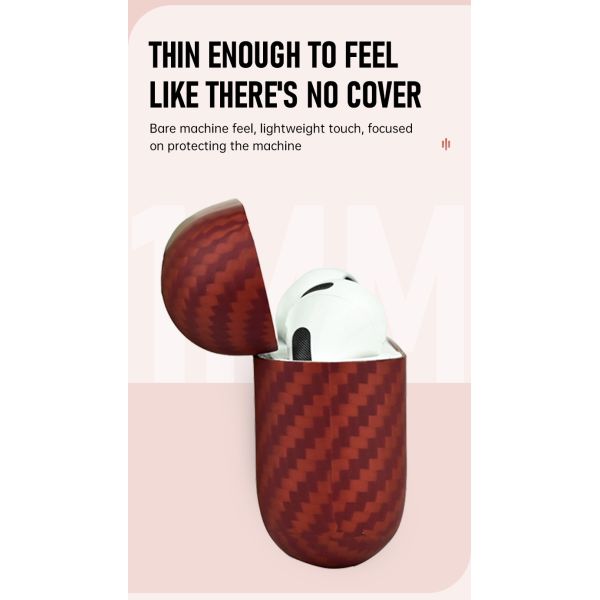 Support Wireless Charging Carbon Aramid Fiber Earphone Case for AirPods Pro 3