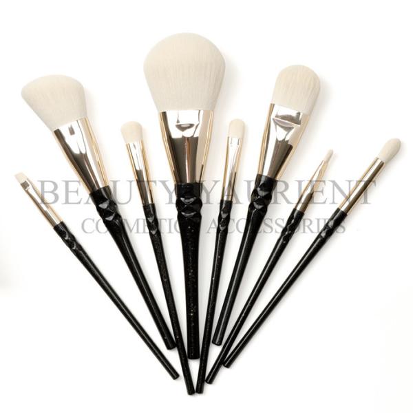 Cheek  Full Face Makeup Brush Set 8pcs Fish Scale Shaped Aluminum Ferrule