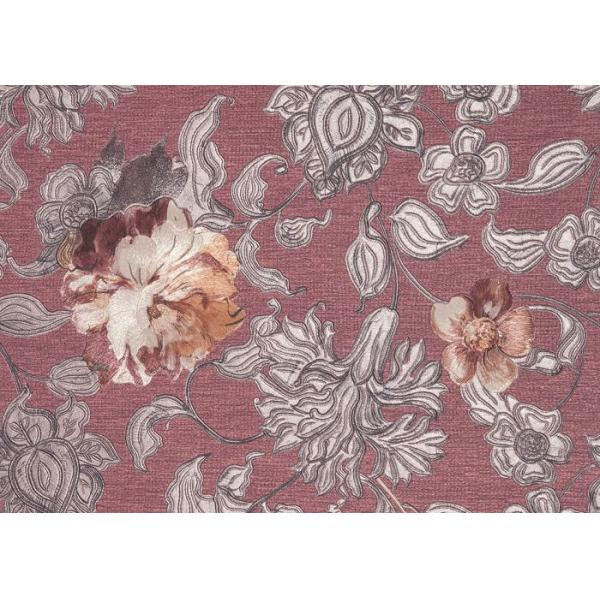Waterproof Asian Inspired Wallpaper with Embossed Floral Pattern , 0.53*10m/ roll