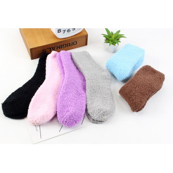 Indoor Warm Women's Novelty Socks / Womens Fluffy Socks Polyester Material