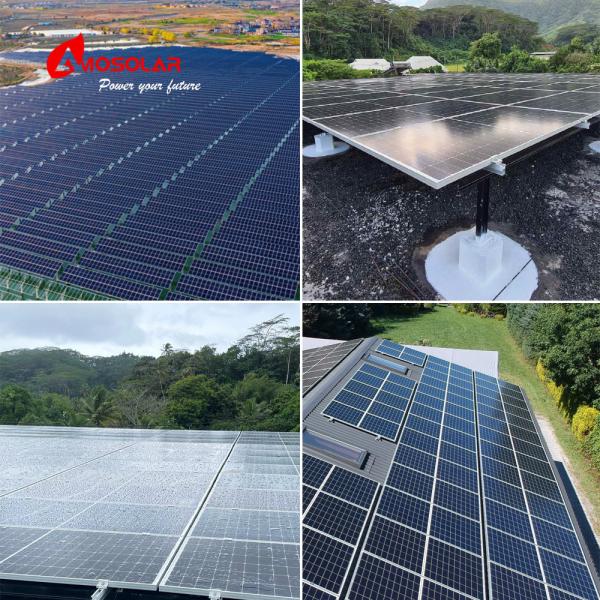 Amosolar 144cells 565w 570w 575w 580w 585w 590w Mono Solar 28.6kg Panel For Solar Panel System