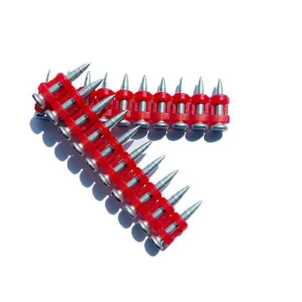 Decoration and Construction Building Steel Concrete Nail Supplies Red Collated Stripe Gas