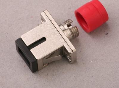 SC/PC MM simplex fiber Optic Adapter with flange beige shenzhen supplier