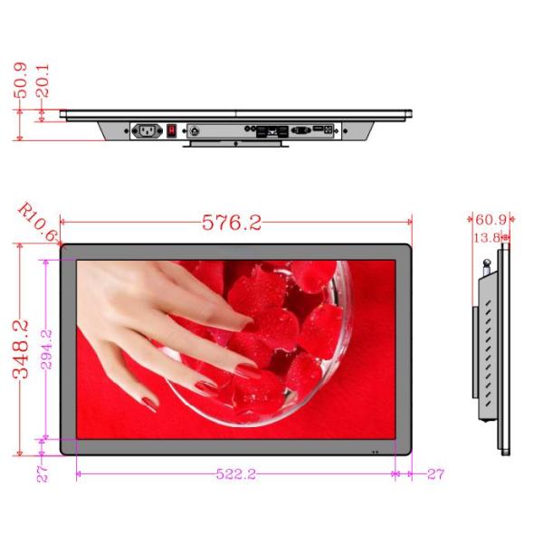 Interactive Touch Screen Monitor 23.8 inch Smart Capacitive touch screens Windows/Android