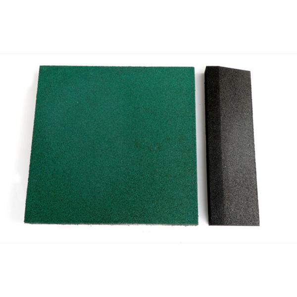 2 Pcs Easy-Diy Ultra Thick Interlocking Outdoor Rubber Tiles , 45mm Thick For Playground, Outdoor Gym Floor, Sports Deck