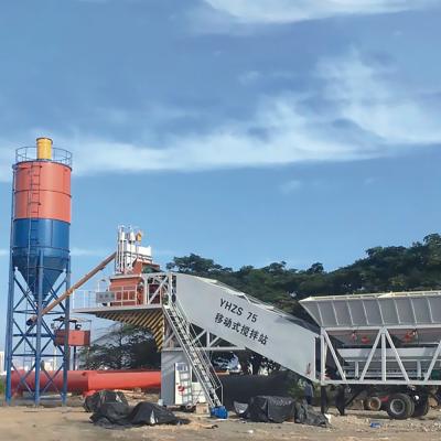YHZS Series Mobile Mixing Plant YHZS100 On Site Concrete Batching Plant