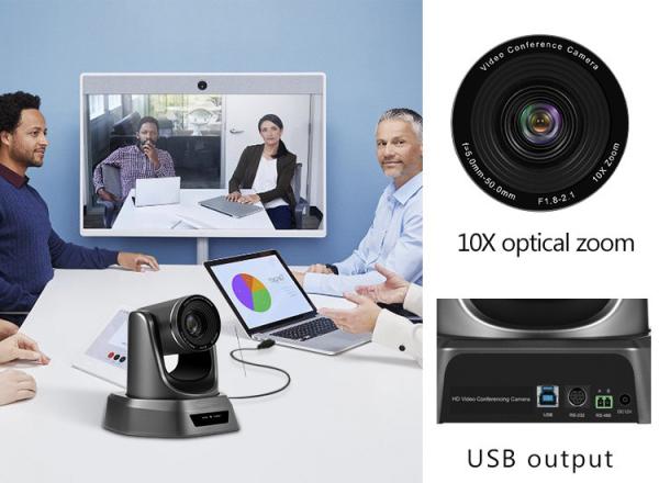 10X USB PTZ camera Auto Focus Conference PTZ Camera For Broadcasting