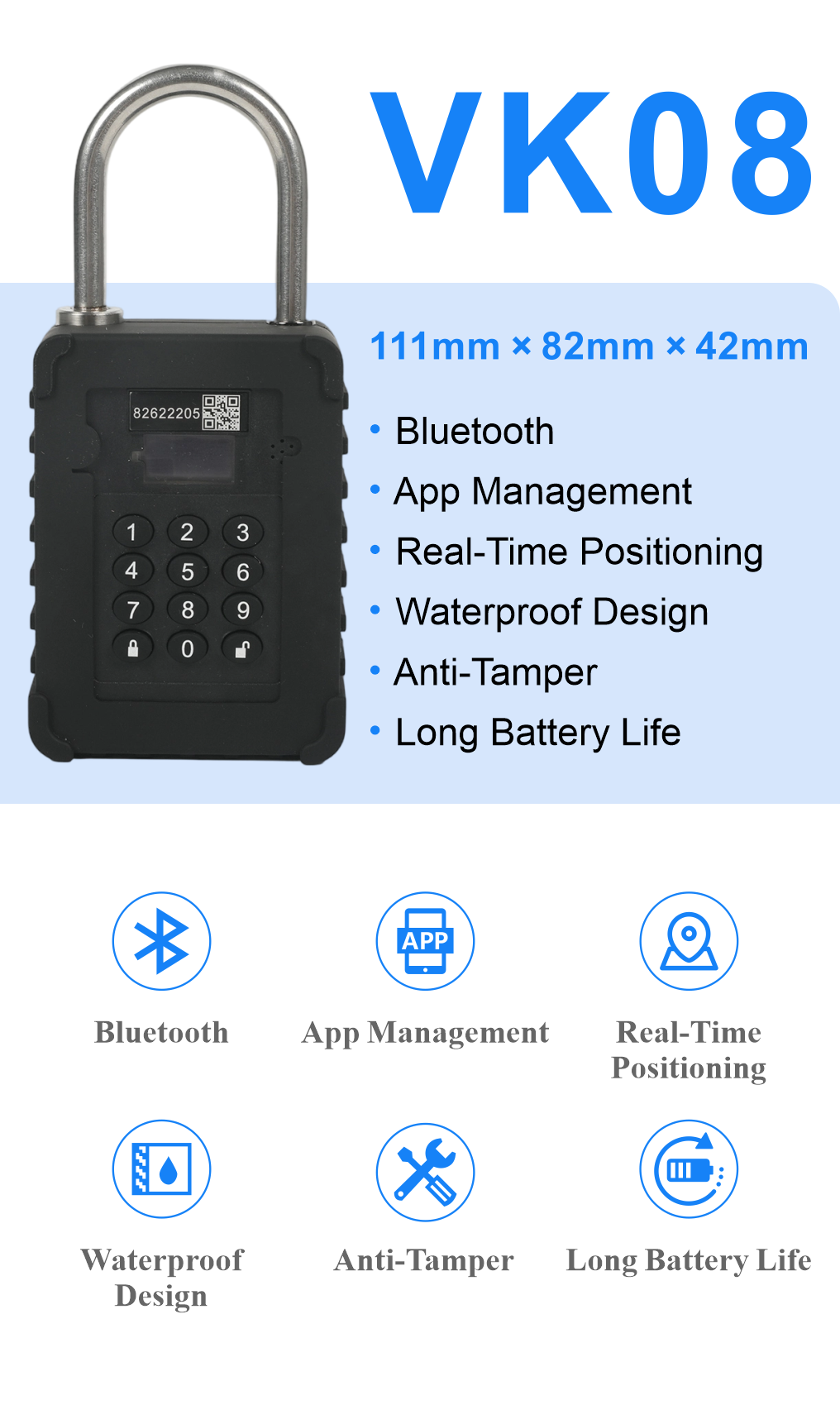 VK08 4G Smart Logistics Electronic Lock