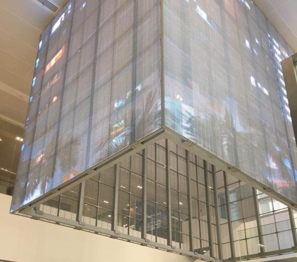 3.91-7.82mm Transparent LED Screen for Indoor Glass Curtain Walls