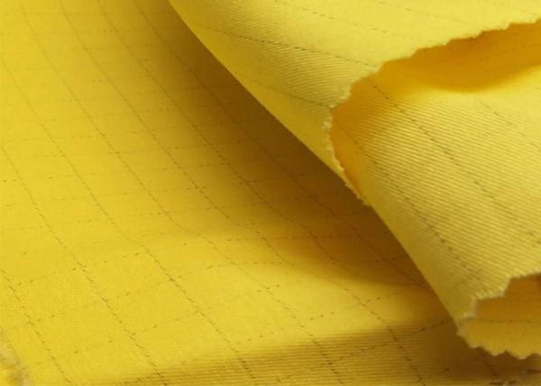Yellow Strip Cloth 270GSM  Antistatic ESD Fabrics Shrink Resistant