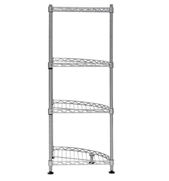 Double Sided 4 Levels Corner Wire Shelving For Kitchen Customized Size