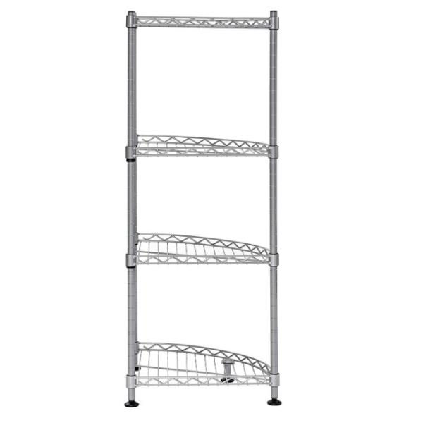 Double Sided 4 Levels Corner Wire Shelving For Kitchen Customized Size