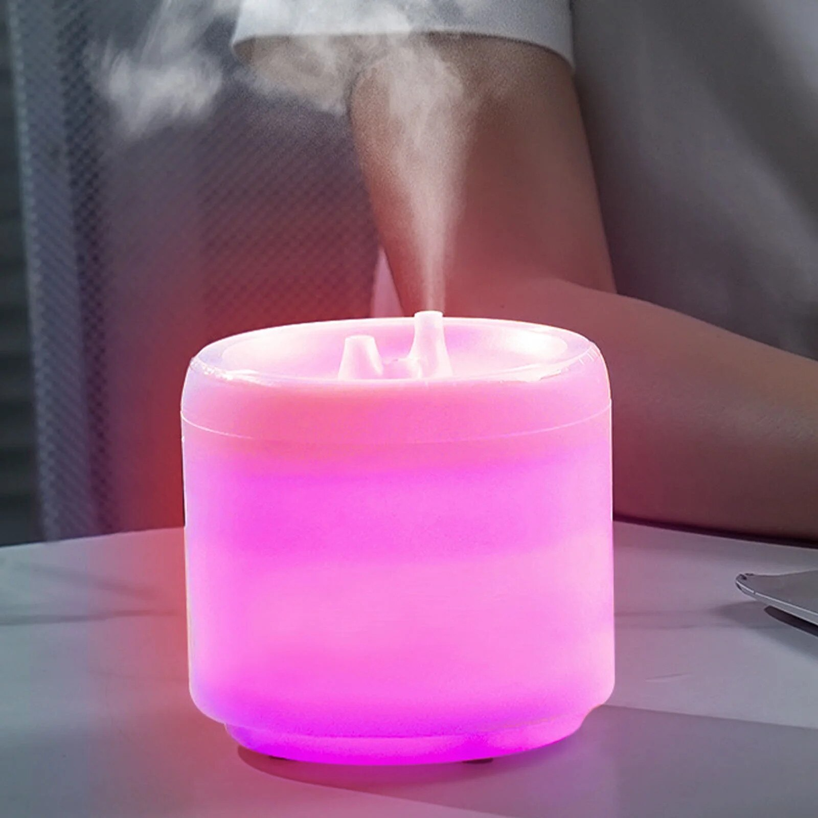 Rainbow Mist Aromatherapy Humidifier | Bedroom/Air-Conditioned Room/Desktop Moisture Boost | 3-in-1 Ambient Night Light