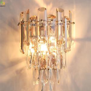 Electroplating Crystal Modern Wall Light E14 For Bedroom / Living Room