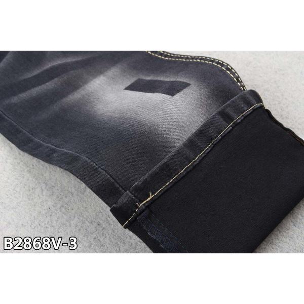 10 OZ Women Jeans Stretch Denim Fabric In Black / Black Color