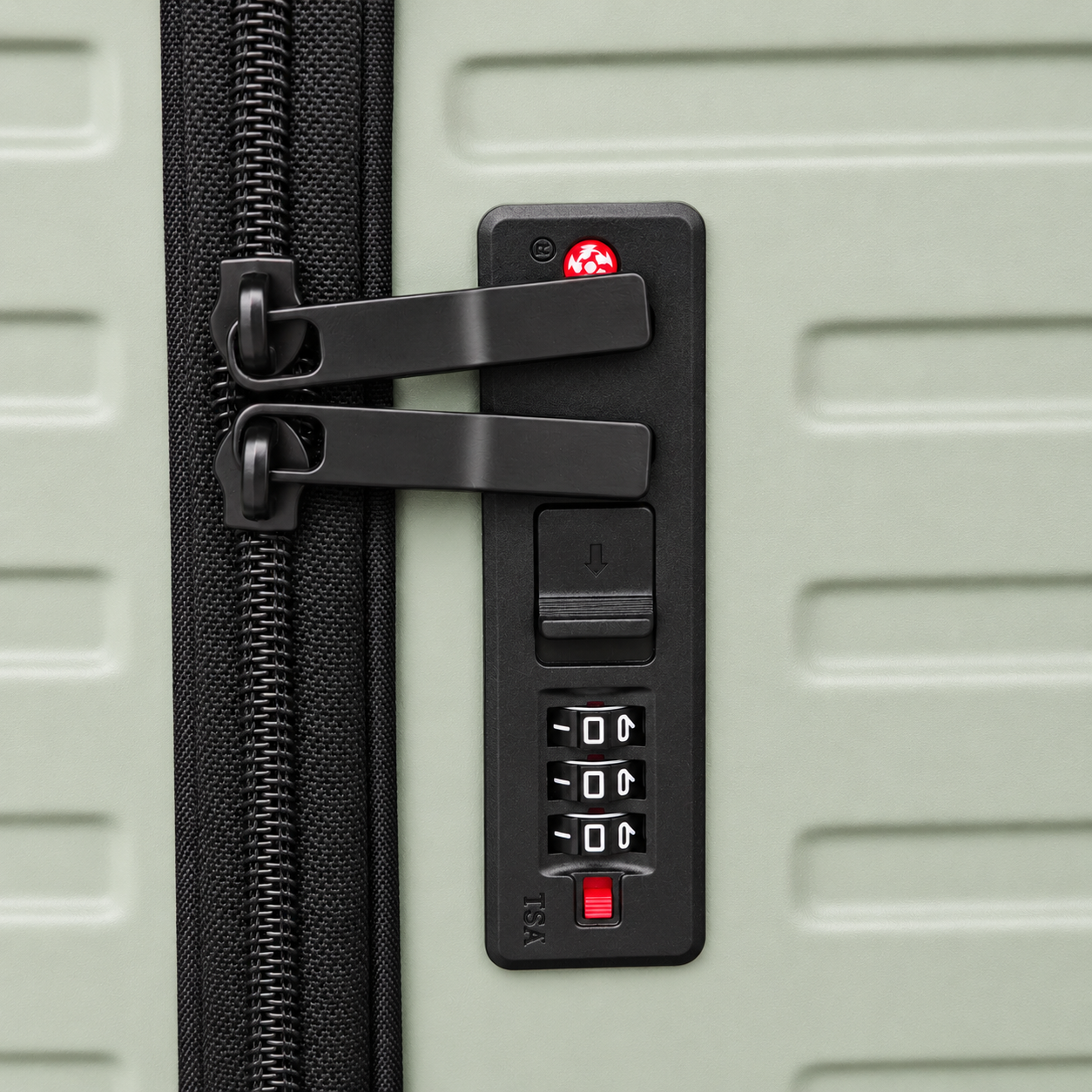 Sage Green Hardshell Luggage with TSA Lock