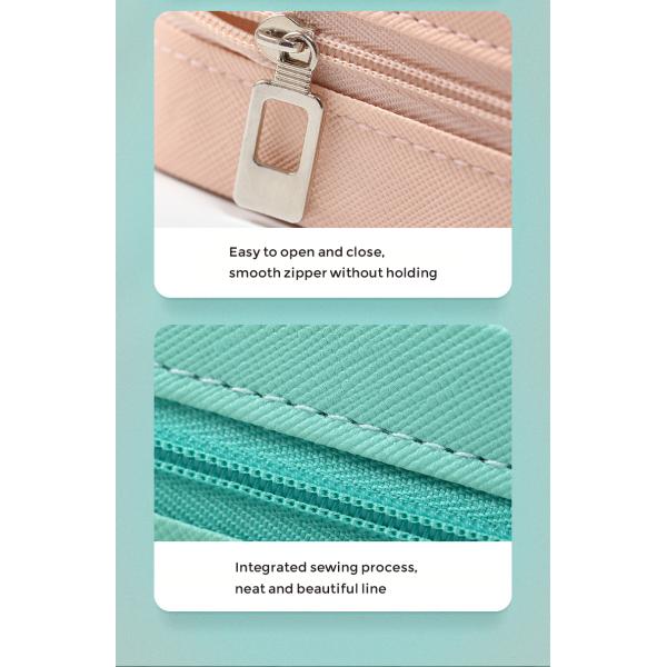 Квадратный ПУ кожаные путешествия ювелирные изделия коробка организатор для кольцов сережки ожерелье Хранилище