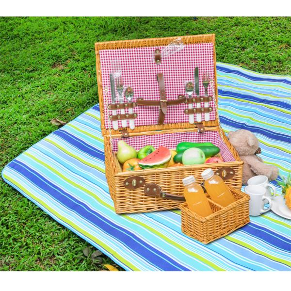 Anti Rip Portable Padded Picnic Blanket , Outdoor Waterproof Picnic Mat