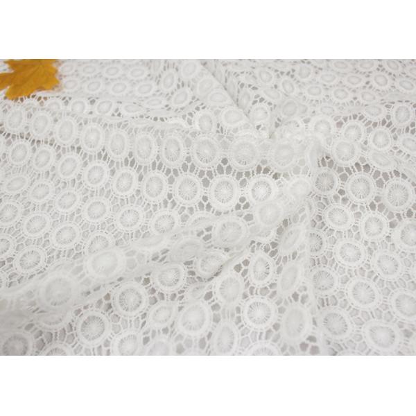 White Chemical Water Soluble Guipure Lace Fabric By The Yard For Party Sexy Dress