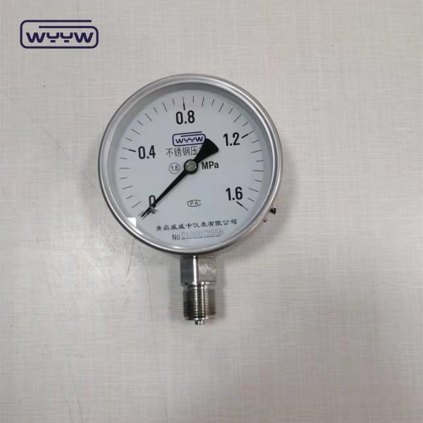 100mm accurate KL1.6 stainless steel air oxygen dry use no oil pressure gauge