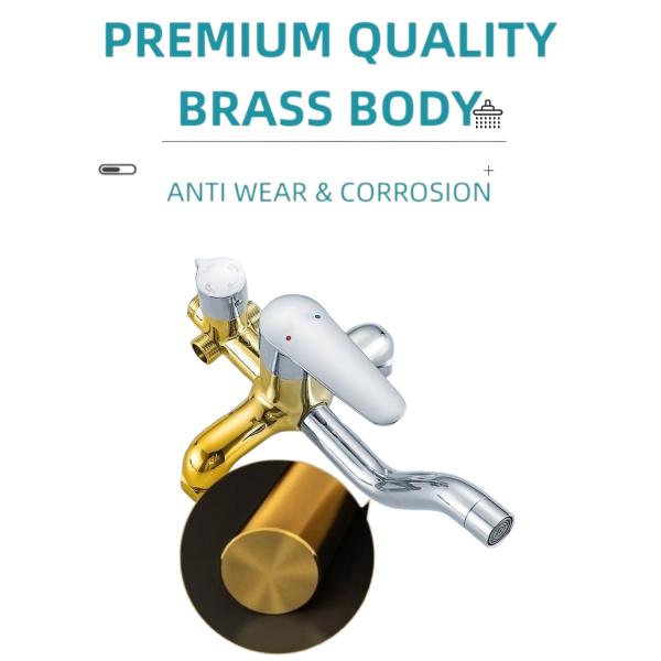 ISO All Copper Exposed Valve Showers Spray Gun Pressure Boosted Bathroom Faucet