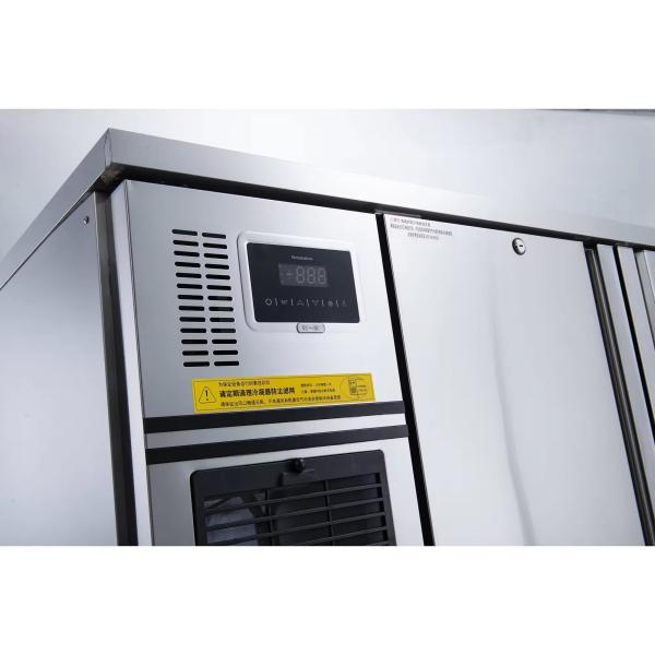 Réfrigérateur-congélateur commercial de cuisine en acier inoxydable à température unique du fabricant chinois, mode de refroidissement par air, style comptoir