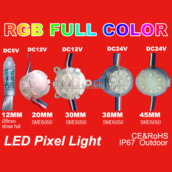 DC 12V 3 шт. SMD 5050 Диффузные RGB LED пиксели, Адресованные RGB LED полосы 30 мм светодиодные пиксельные точечные огни