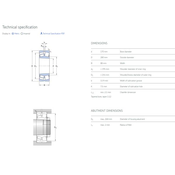 Spherical roller bearings  23134 CC/W33
