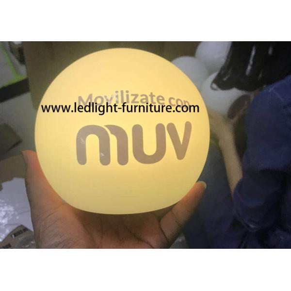 Small Red Color LED Ball Lights With Customized Logo For Gift Promotion