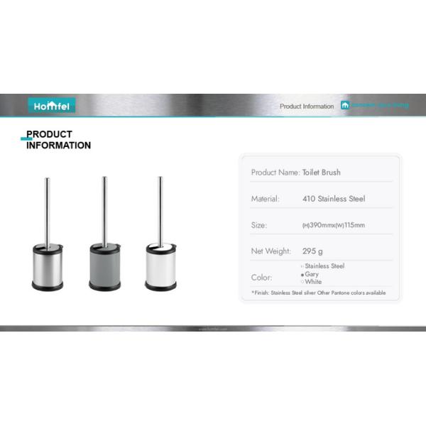 Economic Stainless Steel Toilet Brush with Easy Automatic Open Holder and Anti-Bacterial PP Brush Filament