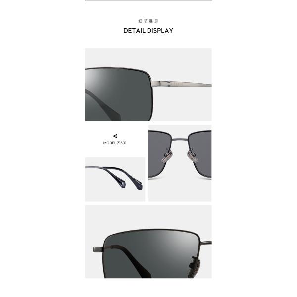 Durable Metal Frame Polarized Sunglasses 61 14 146 TAC Lens Black Green Eyeglass