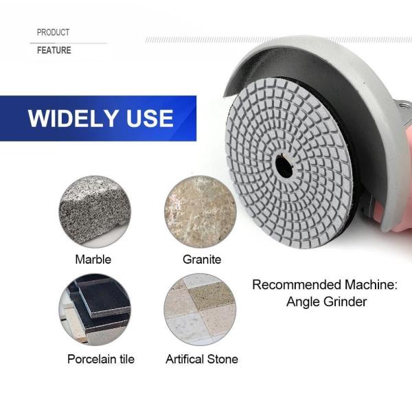XINRUI-PAD Wet Diamond Polishing Pads for Granite Marble Ceramic 0.500kg Gross Weight