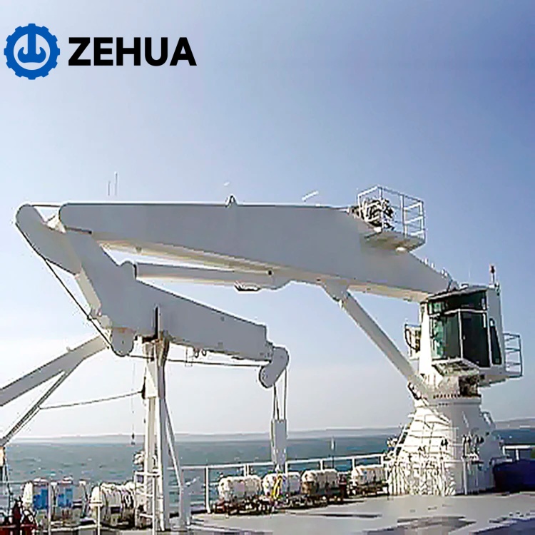 Manufacturer China Ship Use 5t 8ton 11m Telesopic Knuckle Boom Hydraulic Marine Deck Crane