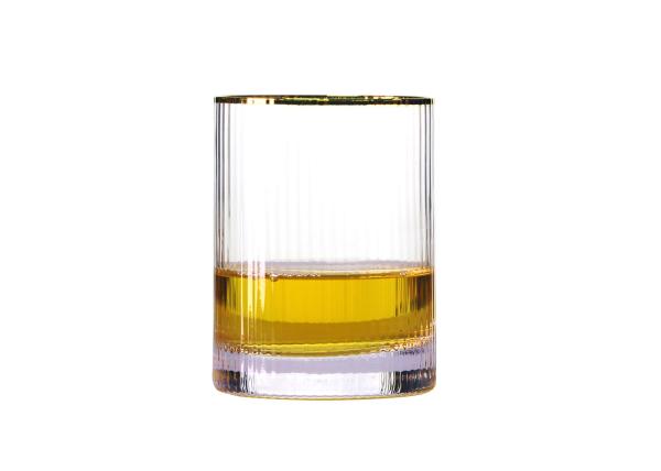 Gold Rimmed 14cm 14oz Lead Free Crystal Drinking Glasses For Hotel