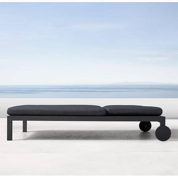 Modern Design Aluminum Frame Patio Poolside Leisure Lounge for Beach Chaise Lounger