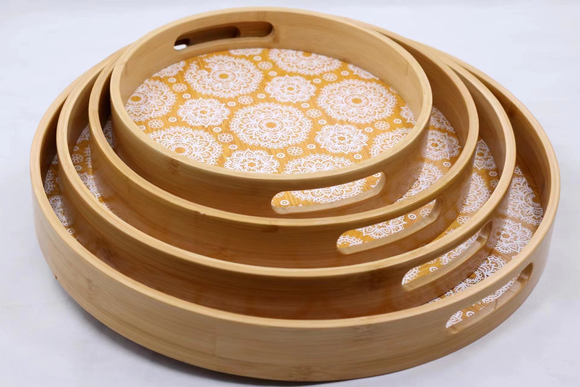 Circle or Squareness Bamboo Plate for Various Purposes in Home and Hospitality Industry
